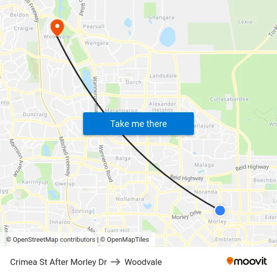 Crimea St After Morley Dr to Woodvale map