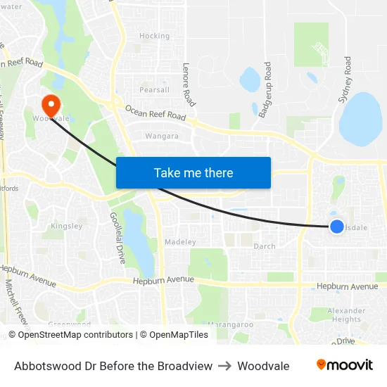 Abbotswood Dr Before the Broadview to Woodvale map