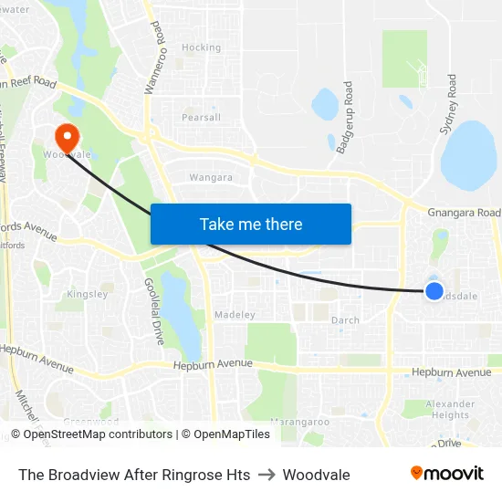 The Broadview   After Ringrose Hts to Woodvale map