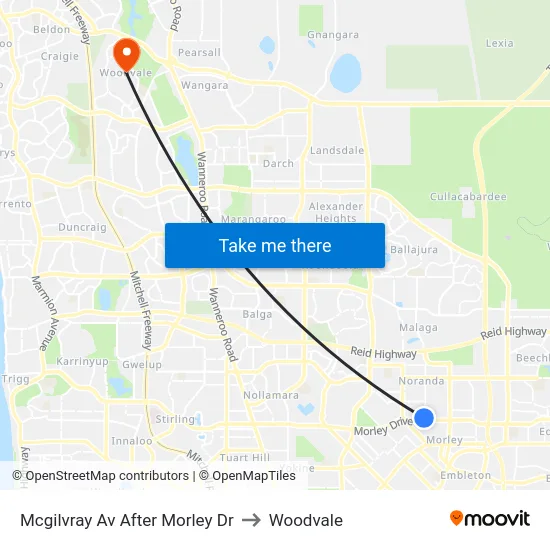 Mcgilvray Av After Morley Dr to Woodvale map