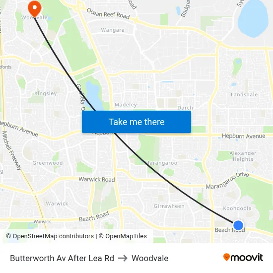 Butterworth Av After Lea Rd to Woodvale map