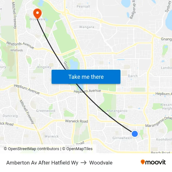 Amberton Av After Hatfield Wy to Woodvale map