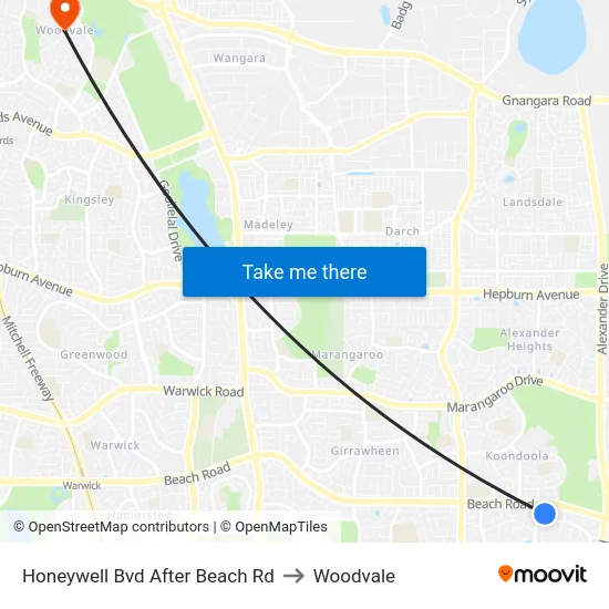 Honeywell Bvd After Beach Rd to Woodvale map