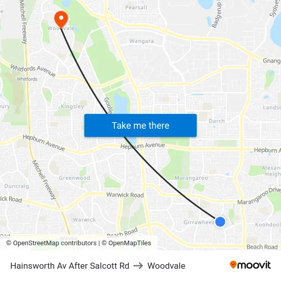Hainsworth Av After Salcott Rd to Woodvale map