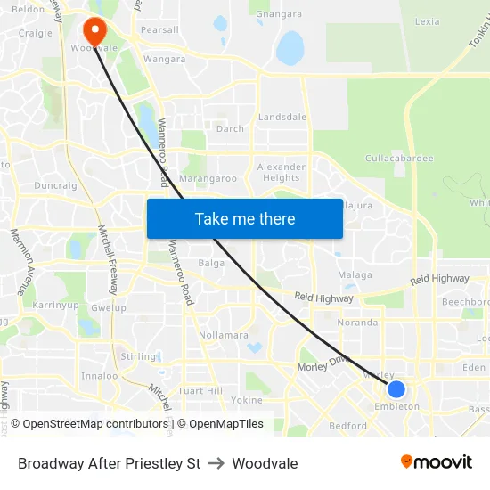 Broadway   After Priestley St to Woodvale map