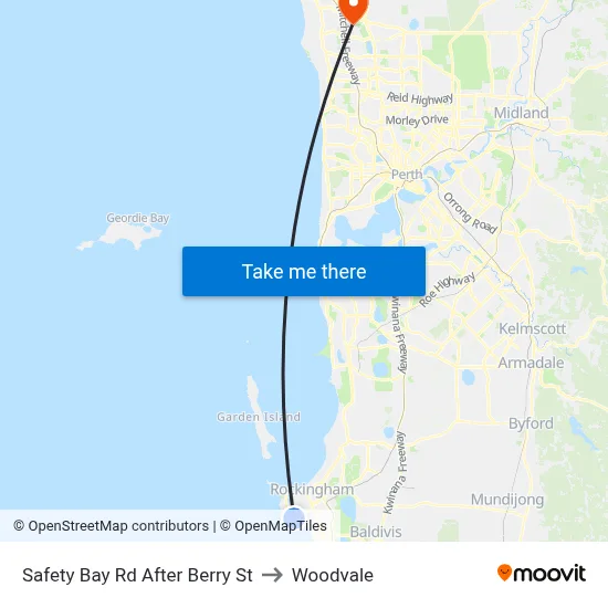 Safety Bay Rd After Berry St to Woodvale map
