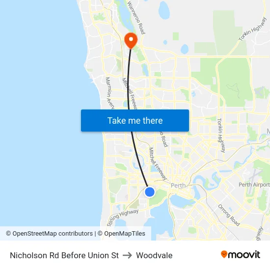 Nicholson Rd Before Union St to Woodvale map
