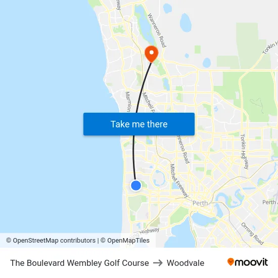 The Boulevard   Wembley Golf Course to Woodvale map