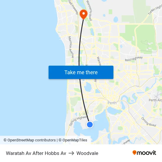 Waratah Av After Hobbs Av to Woodvale map