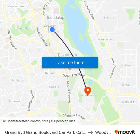 Grand Bvd Grand Boulevard Car Park Cat Id 27 to Woodvale map