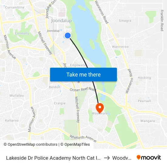Lakeside Dr Police Academy North Cat Id 7 to Woodvale map