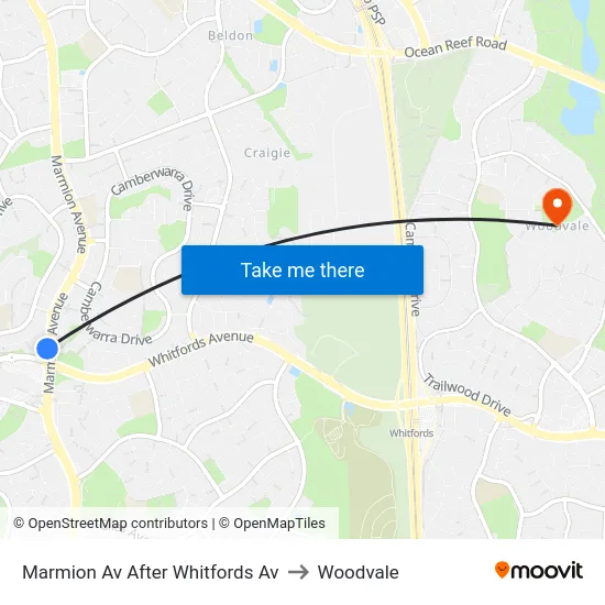 Marmion Av After Whitfords Av to Woodvale map