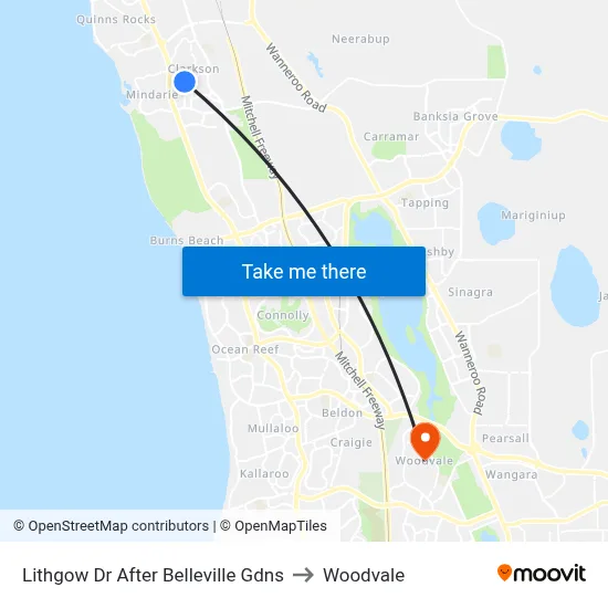 Lithgow Dr After Belleville Gdns to Woodvale map