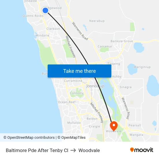 Baltimore Pde After Tenby Cl to Woodvale map