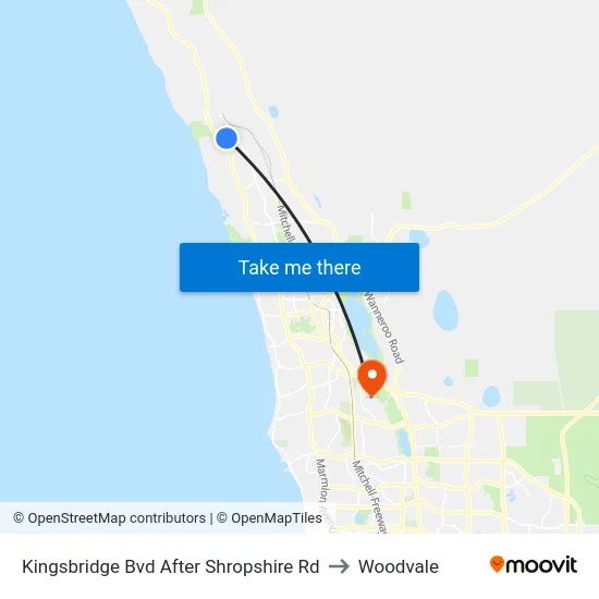 Kingsbridge Bvd After Shropshire Rd to Woodvale map