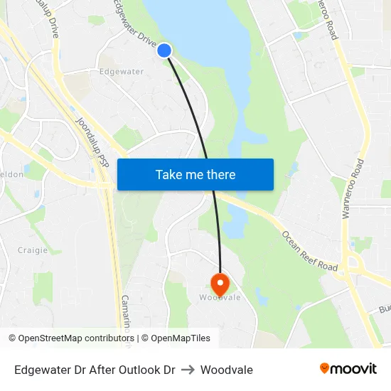 Edgewater Dr After Outlook Dr to Woodvale map