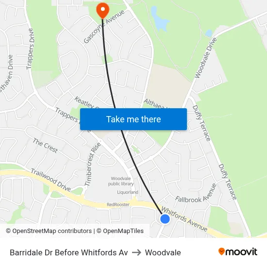 Barridale Dr Before Whitfords Av to Woodvale map