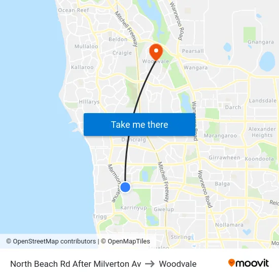 North Beach Rd After Milverton Av to Woodvale map
