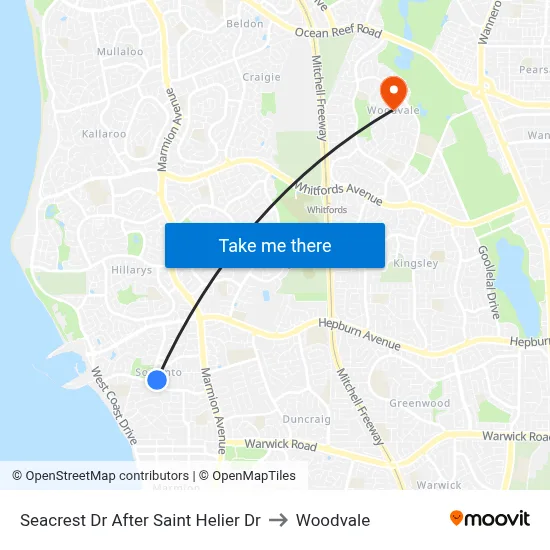 Seacrest Dr After Saint Helier Dr to Woodvale map