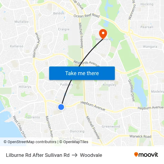 Lilburne Rd After Sullivan Rd to Woodvale map