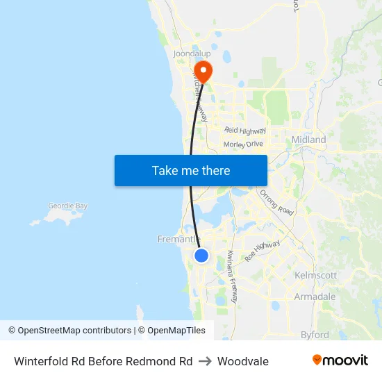 Winterfold Rd Before Redmond Rd to Woodvale map