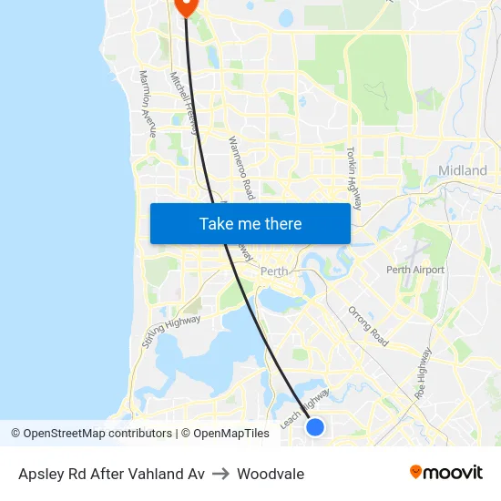 Apsley Rd After Vahland Av to Woodvale map