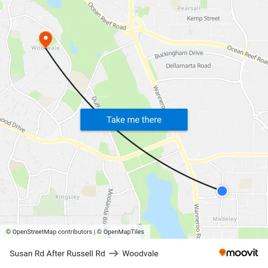Susan Rd After Russell Rd to Woodvale map