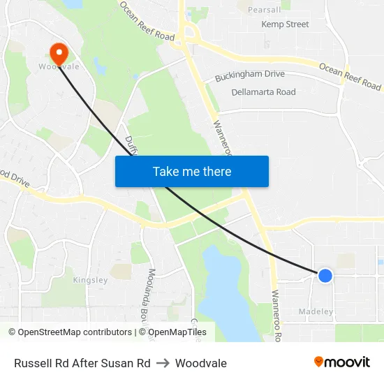 Russell Rd After Susan Rd to Woodvale map