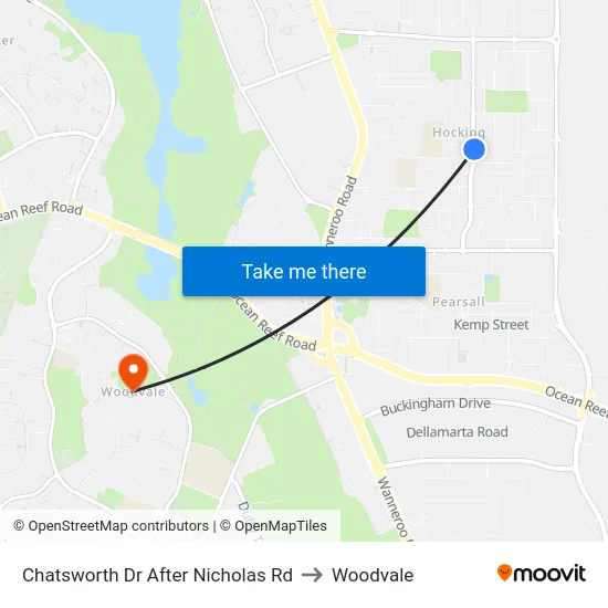 Chatsworth Dr After Nicholas Rd to Woodvale map