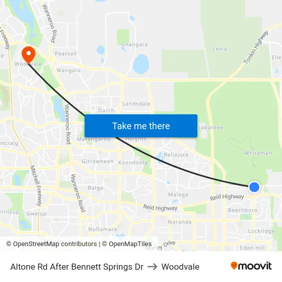 Altone Rd After Bennett Springs Dr to Woodvale map