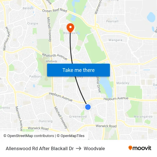 Allenswood Rd After Blackall Dr to Woodvale map