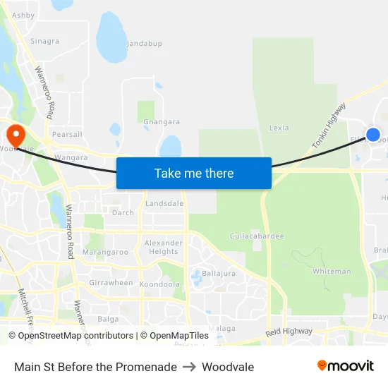 Main St Before the Promenade to Woodvale map