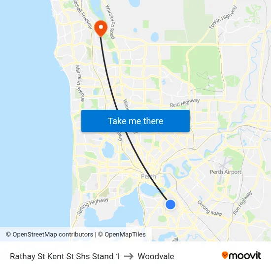 Rathay St Kent St Shs Stand 1 to Woodvale map