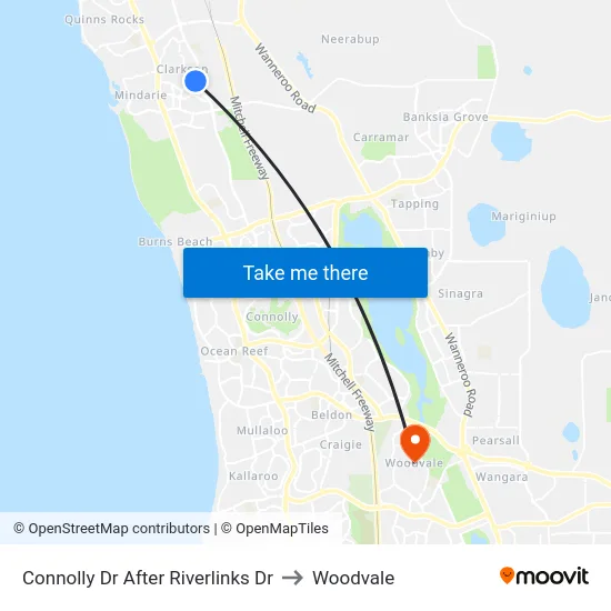 Connolly Dr After Riverlinks Dr to Woodvale map