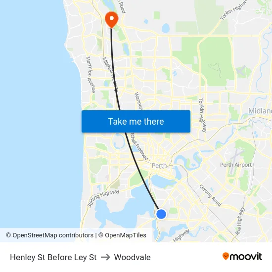 Henley St Before Ley St to Woodvale map