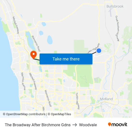 The Broadway   After Birchmore Gdns to Woodvale map