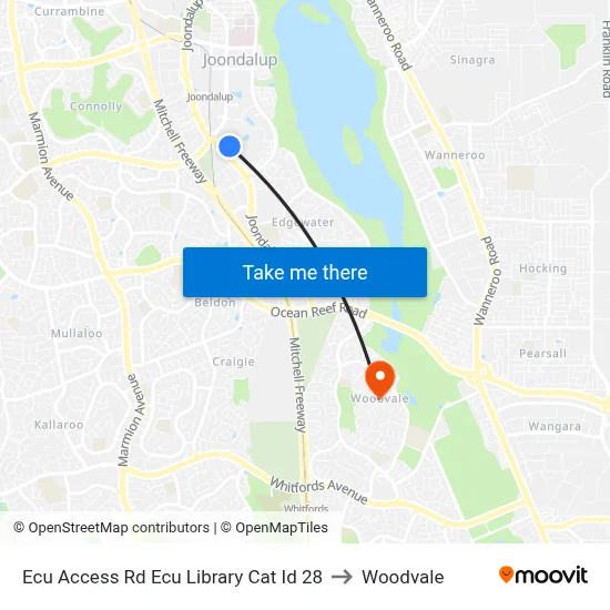 Ecu Access Rd Ecu Library Cat Id 28 to Woodvale map