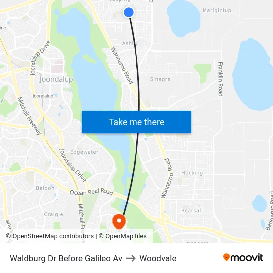 Waldburg Dr Before Galileo Av to Woodvale map