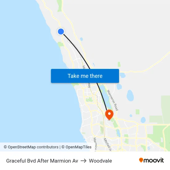 Graceful Bvd After Marmion Av to Woodvale map