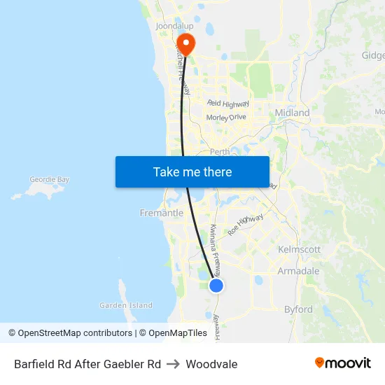 Barfield Rd After Gaebler Rd to Woodvale map
