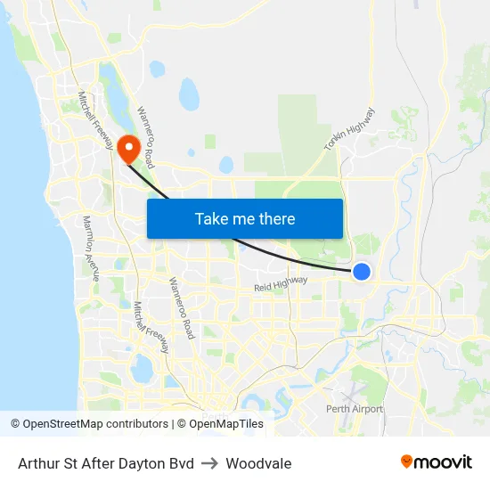 Arthur St After Dayton Bvd to Woodvale map