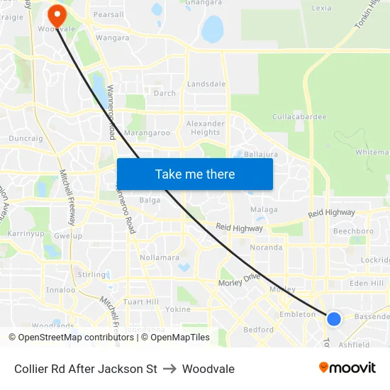 Collier Rd After Jackson St to Woodvale map