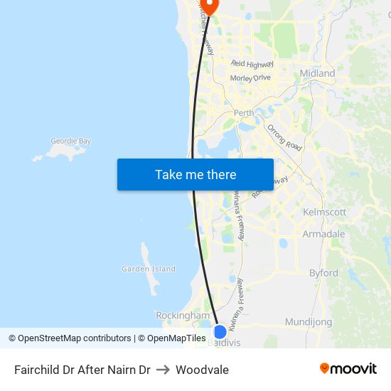 Fairchild Dr After Nairn Dr to Woodvale map