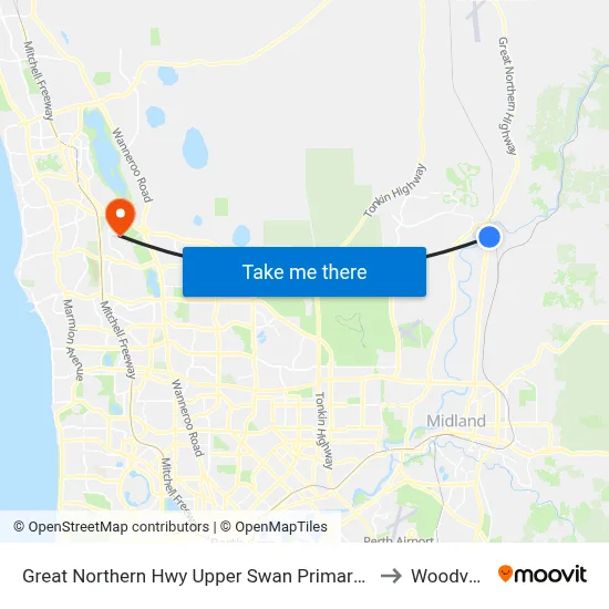 Great Northern Hwy Upper Swan Primary S1 to Woodvale map
