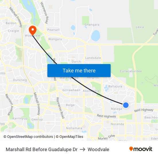 Marshall Rd Before Guadalupe Dr to Woodvale map