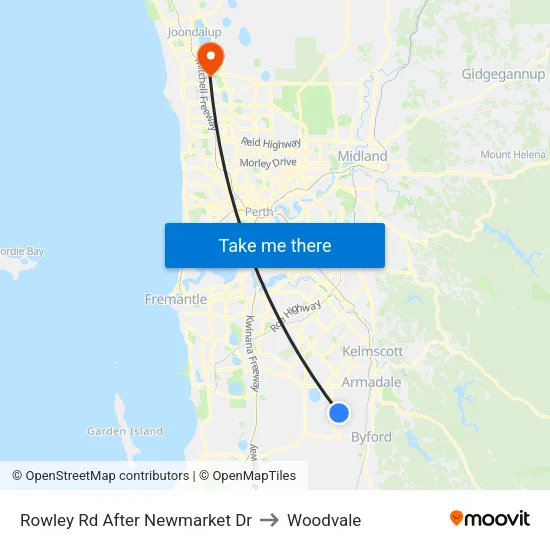 Rowley Rd After Newmarket Dr to Woodvale map