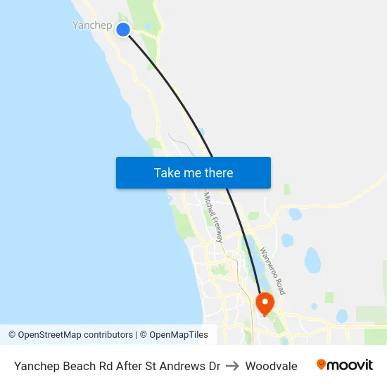 Yanchep Beach Rd After St Andrews Dr to Woodvale map