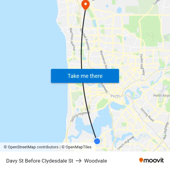 Davy St Before Clydesdale St to Woodvale map