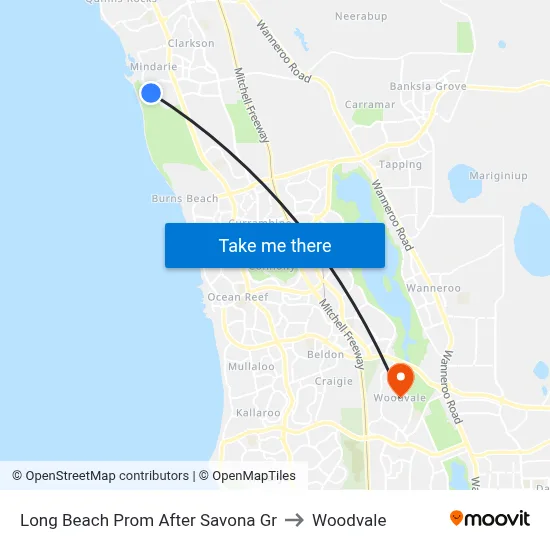 Long Beach Prom After Savona Gr to Woodvale map