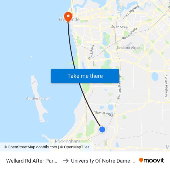 Wellard Rd After Parmelia Av to University Of Notre Dame Australia map